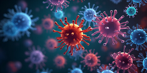 Human host and virus at the cellular level Microscopic battle immune response viral intrusion cellular defense mechanisms molecular interaction