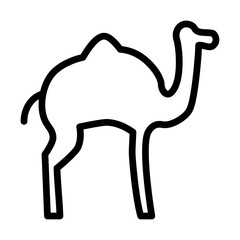 camel Vector Line Icon Design