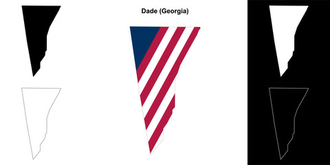 Dade County (Georgia) outline map set