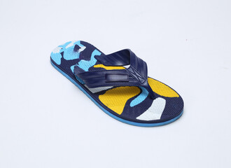 blue abstract design flip flop isolated 