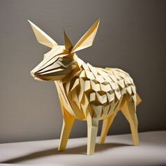 Elegant Golden Origami Deer