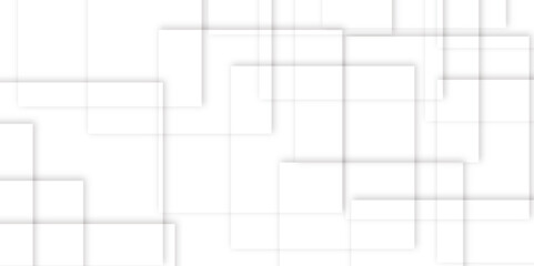 Abstract white and grey geometric square background. Abstract white pattern, squares texture banner design.