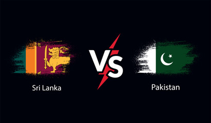 Sri Lanka vs Pakistan flag Vector Design