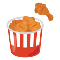 箱入りのフライドチキン