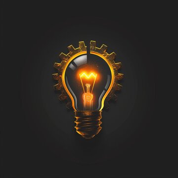 Innovative Ideas Lightbulb and Gears Logo