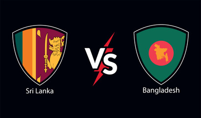 Sri Lanka vs bangladesh flag Vector Design