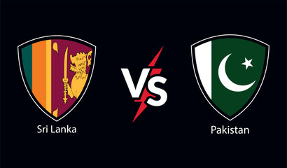 Sri Lanka vs Pakistan flag Vector Design