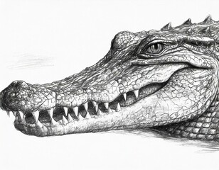 Obraz premium Close-up of the face of a Nile crocodile