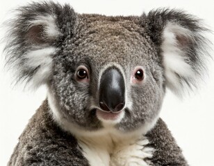 Close-up of the face of a koala