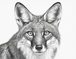 Close-up of the face of a jackal