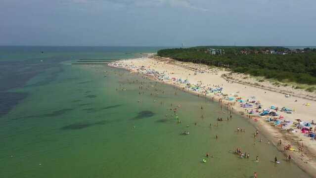 Baltic Sea Beach Rowy Plaza Morze Baltyckie Aerial View Poland