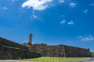 A picturesque view of the Galle Fort in Sri Lanka, a town deeply etched with European architectural...
