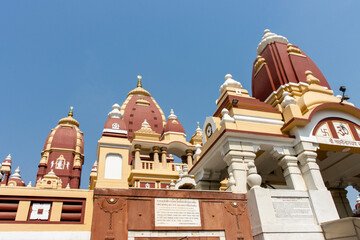 Fototapeta na wymiar Exterior of the Birla Mandir (Laxminarayan) Temple in New Delhi, India, Asia