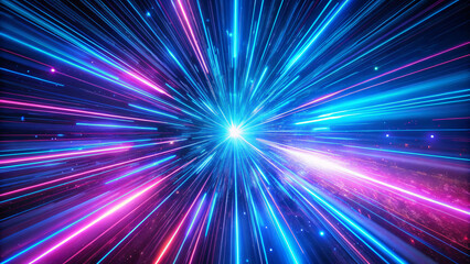 Hyperspace Travel Through a Starfield Tunnel