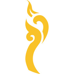 Thai Art traditional asian luxury line art, Thai Pattern flat illustration	
