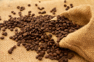 the coffee beans that come out of the coffee bag