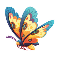 Obraz premium a colorful butterfly flying through the air