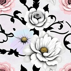 Black rose on White background