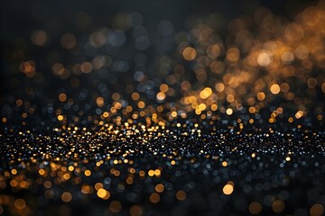 Elegant Black and Gold Confetti Celebration Background. Concept Celebration, Background, Elegant, Black and Gold, Confetti