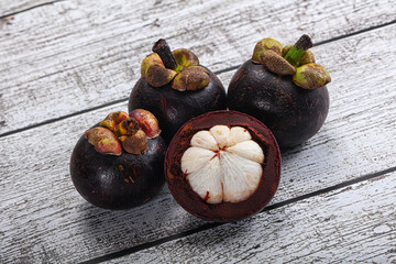 Sweet ripe juicy tropical Mangosteen