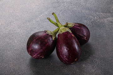 Raw smal asian baby eggplant