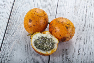 Sweet and juicy yellow maracuya fruit