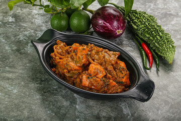 Indian cuisine - homemade mutter paneer