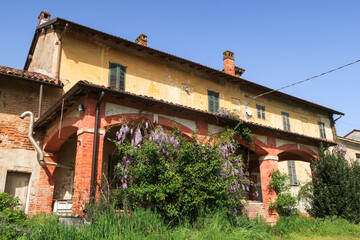 Farmhouse farm ancient Po Valley Italy Europe - 782857228