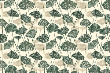 Toile pattern tapestry. 60s style. Monochrome botanical pattern background. Created with Generative AI technology.