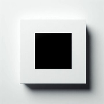A single black square on a white background