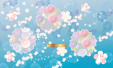 Modern Japanese pattern background design.