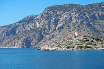 Windmühle in der Bucht von Panormitis, Insel Symi - 782860631