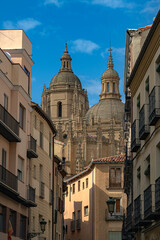 The cityscape in Segovia, an ancient town near Madrid, Spain.