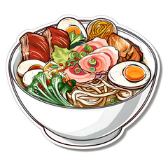 noodle soup, ramen isolated on transparent background Remove png, Clipping Path