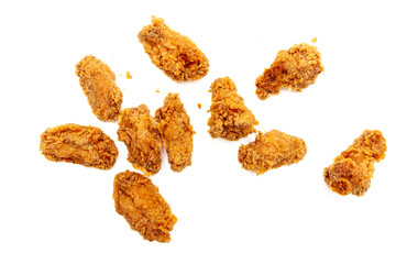 Chicken nuggets isolated white background