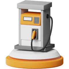 Gas Station Automotive Repair Garage 3D