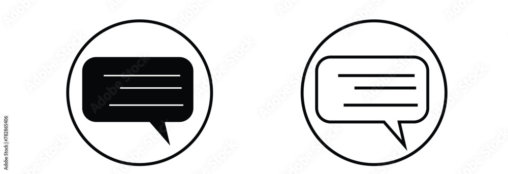 Poster chat icon vector. speech bubble icon. comment icon vector. message. contact us on white background.