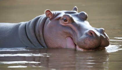 A-Hippopotamus-With-Its-Mouth-Closed-Appearing-Ca-