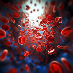 Blood cell medical background. Generative ai design concept.