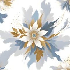 Fototapeta na wymiar Gold and white flowers with blue touch singl flowers