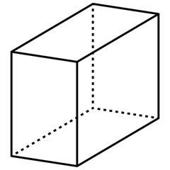 Square shape icon, geometric shape in the studying of science and mathematics