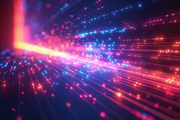 A colorful, glowing, and dynamic image of a light show