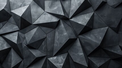 A black and white image of a wall with many triangles