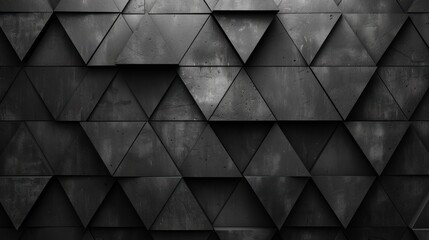 A black and white image of a wall with triangles