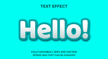 Hello editable text effect template