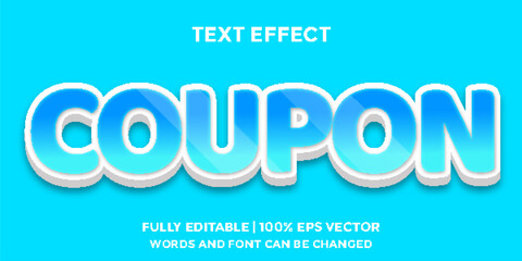 Coupon 3D Editable Text Effect