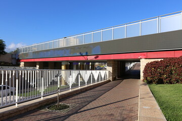 The bridge was built over a gorge and a water obstacle.