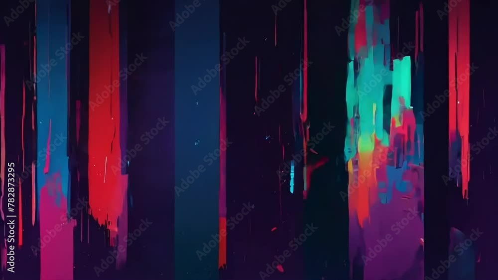 Poster abstract glitch art background with futuristic style, digital texture, glitch effect and distortion,
