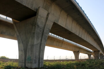 The bridge was built over a gorge and a water obstacle.