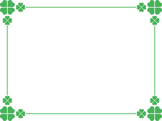 クローバー/春/フレーム/枠/イラスト/素材
